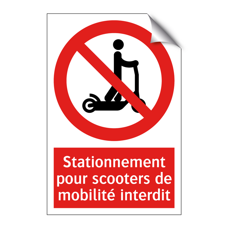 Stationnement pour scooters de mobilité interdit