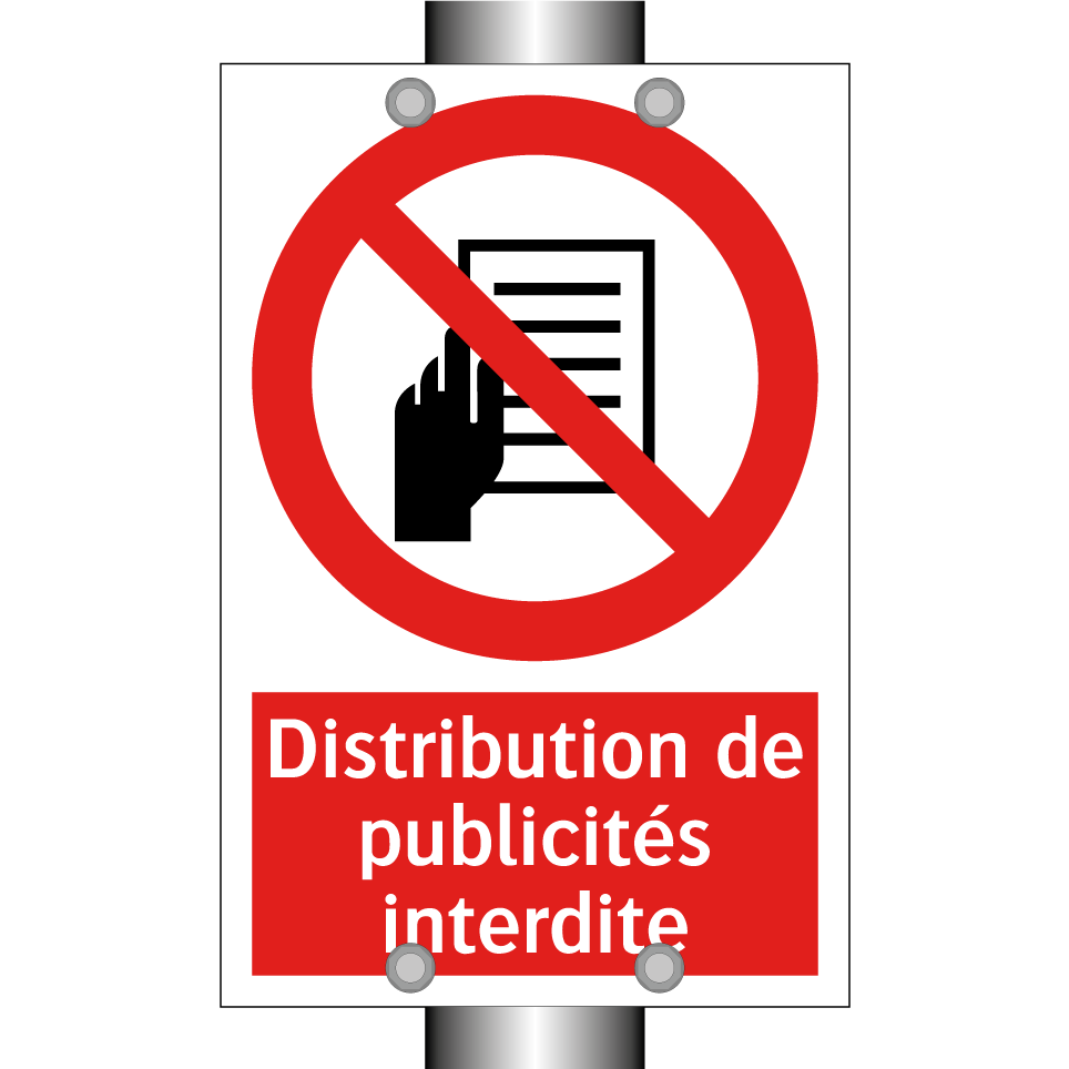 Distribution de publicités interdite