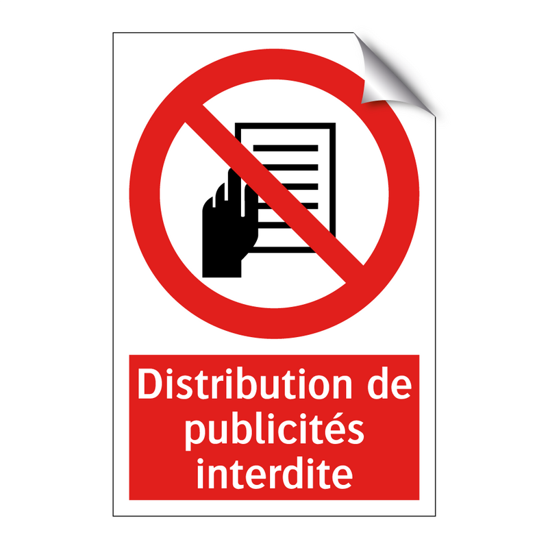 Distribution de publicités interdite