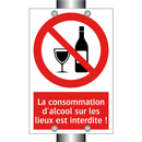 La consommation d'alcool sur les lieux est interdite !