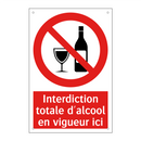 Interdiction totale d'alcool en vigueur ici