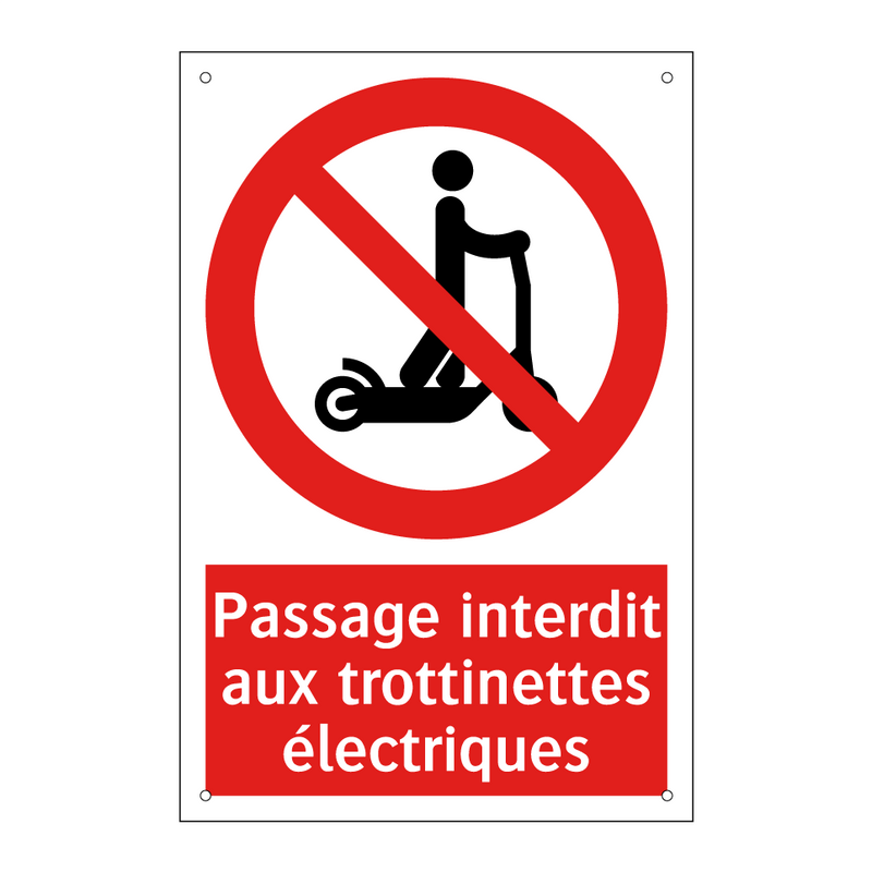 Passage interdit aux trottinettes électriques