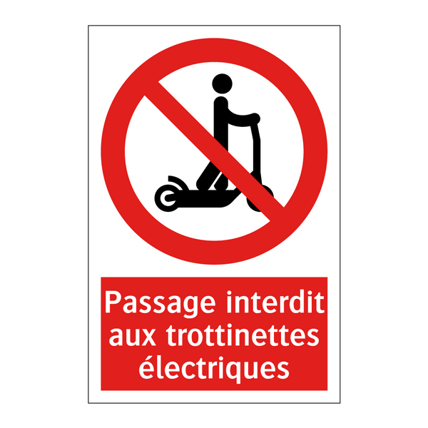 Passage interdit aux trottinettes électriques