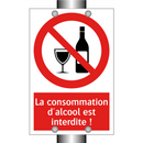 La consommation d'alcool est interdite !