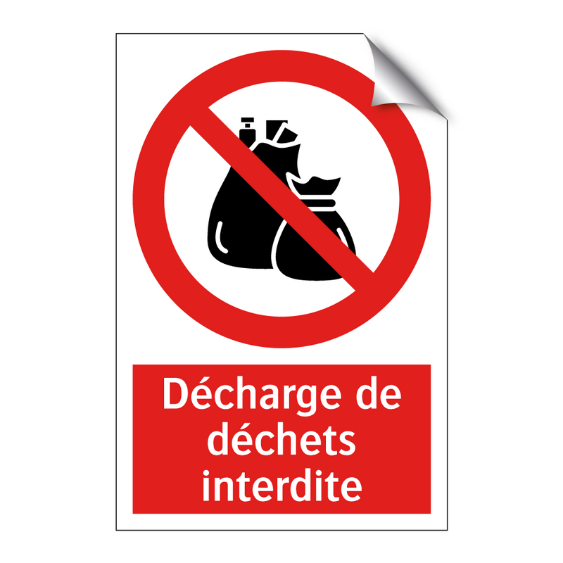 Décharge de déchets interdite