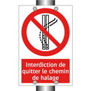 Interdiction de quitter le chemin de halage
