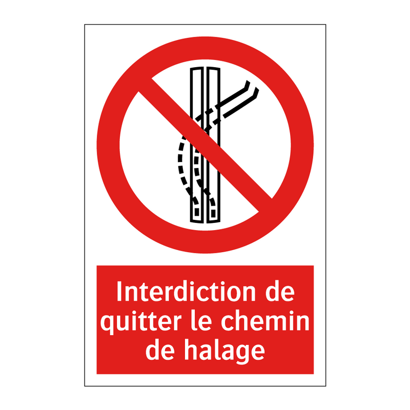 Interdiction de quitter le chemin de halage