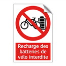 Recharge des batteries de vélo interdite