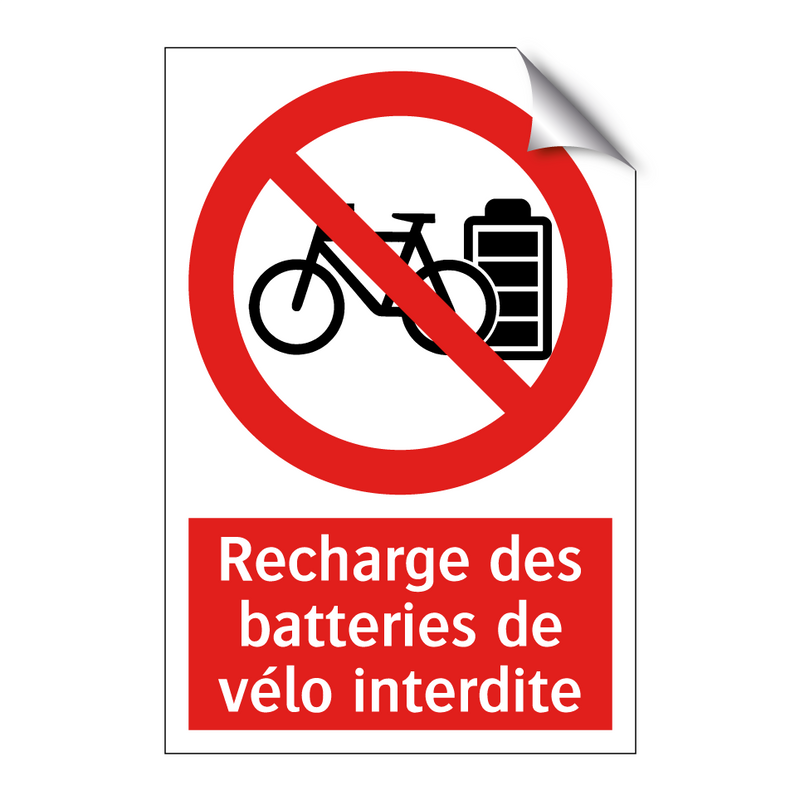 Recharge des batteries de vélo interdite