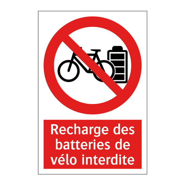 Recharge des batteries de vélo interdite