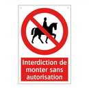 Interdiction de monter sans autorisation
