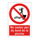 Ne sautez pas du bord de la piscine