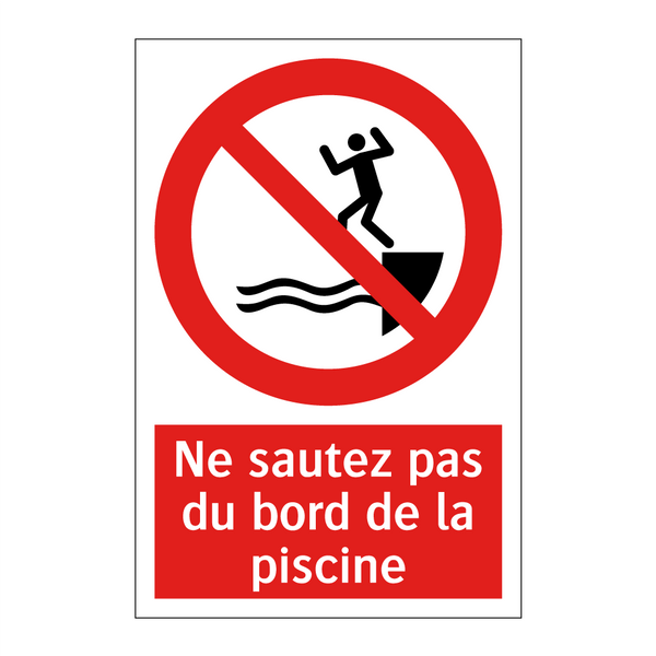 Ne sautez pas du bord de la piscine
