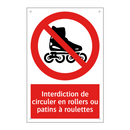 Interdiction de circuler en rollers ou patins à roulettes