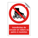 Interdiction de circuler en rollers ou patins à roulettes