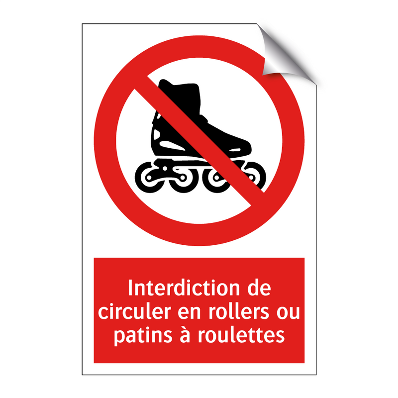 Interdiction de circuler en rollers ou patins à roulettes
