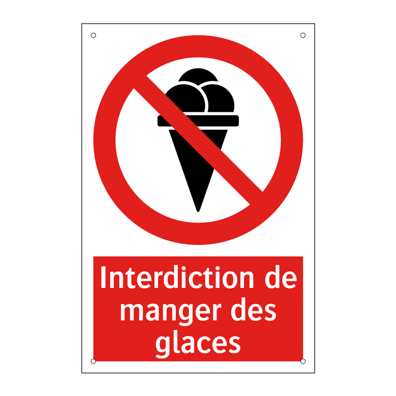 Interdiction de manger des glaces