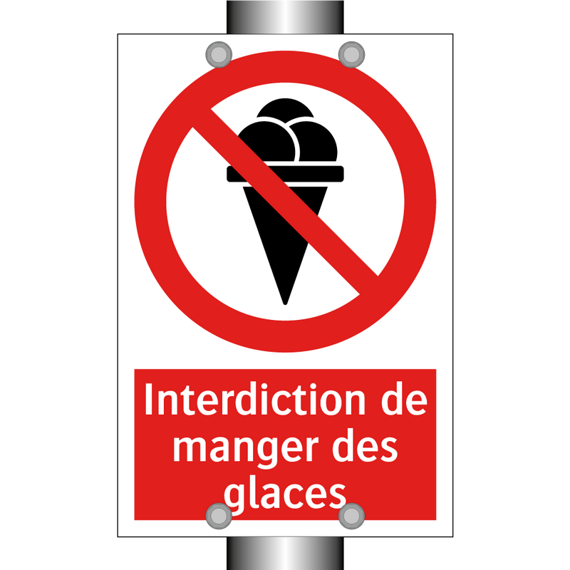 Interdiction de manger des glaces