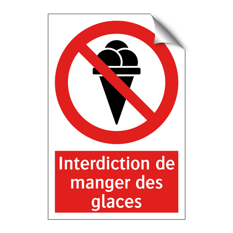 Interdiction de manger des glaces
