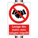 Lavage des mains avec solvant interdit