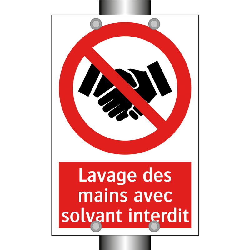 Lavage des mains avec solvant interdit