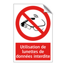 Utilisation de lunettes de données interdite