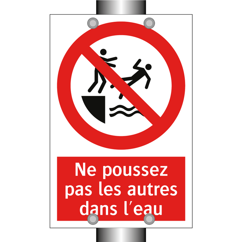 Ne poussez pas les autres dans l'eau