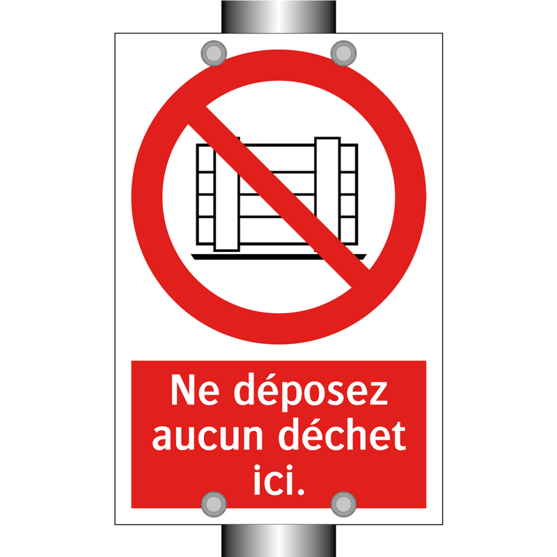 Ne déposez aucun déchet ici.