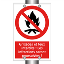 Grillades et feux interdits ! Les infractions seront poursuivies !