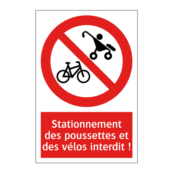 Stationnement des poussettes et des vélos interdit !