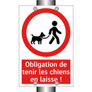 Obligation de tenir les chiens en laisse !