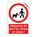 Obligation de tenir les chiens en laisse !