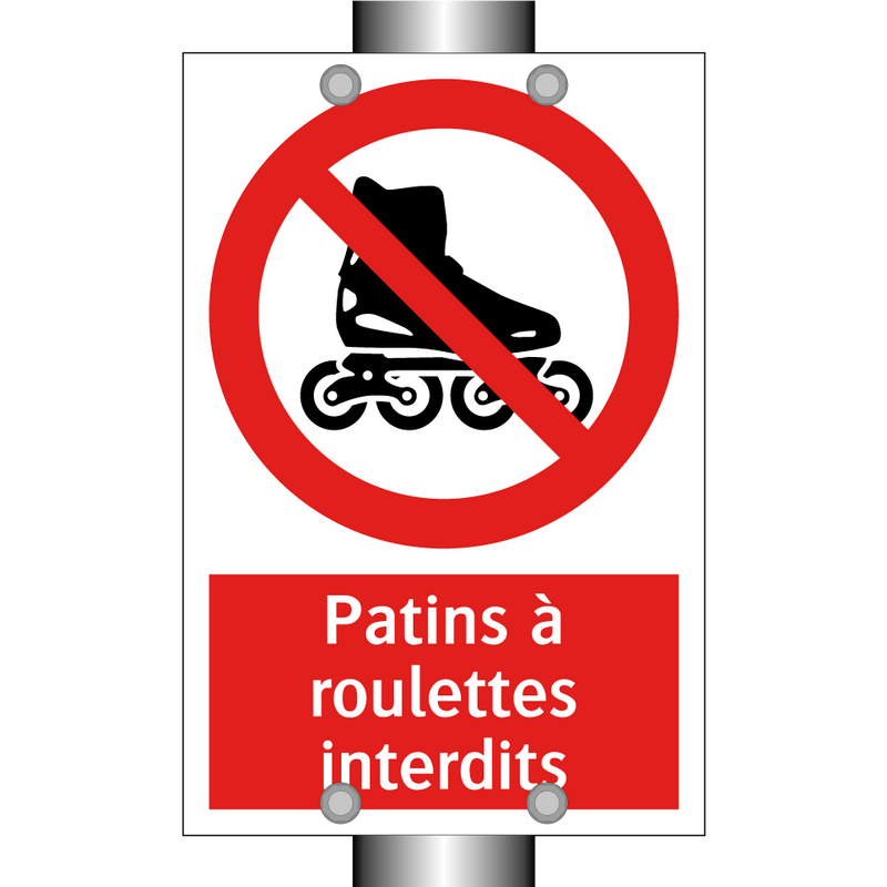 Patins à roulettes interdits