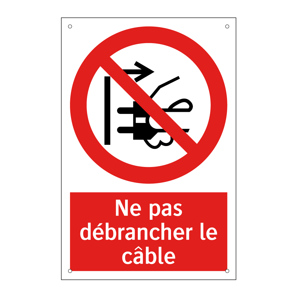 Ne pas débrancher le câble
