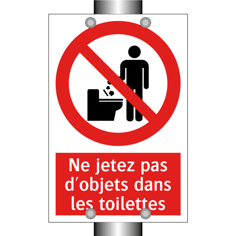 Ne jetez pas d'objets dans les toilettes
