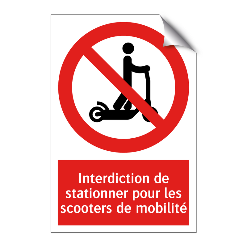 Interdiction de stationner pour les scooters de mobilité