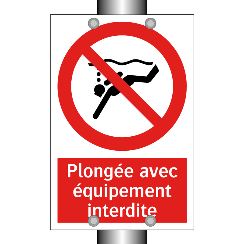 Plongée avec équipement interdite