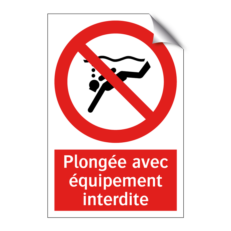 Plongée avec équipement interdite