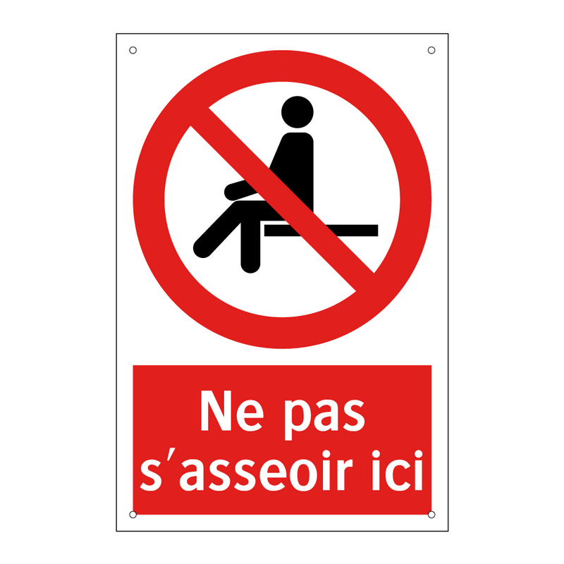 Ne pas s'asseoir ici