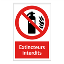 Extincteurs interdits