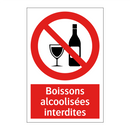 Boissons alcoolisées interdites