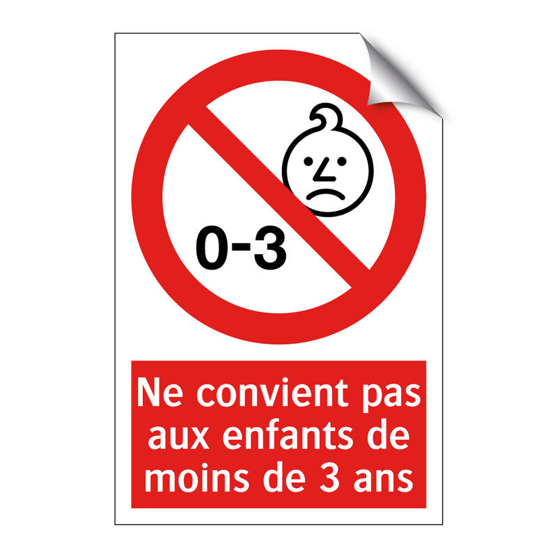 Ne convient pas aux enfants de moins de 3 ans