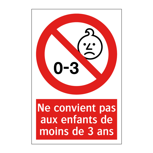 Ne convient pas aux enfants de moins de 3 ans