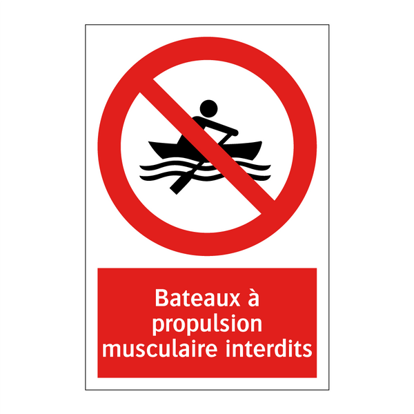 Bateaux à propulsion musculaire interdits