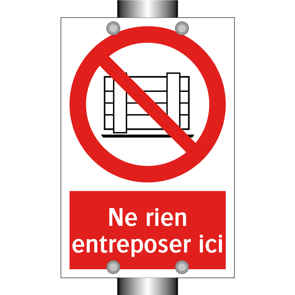 Ne rien entreposer ici