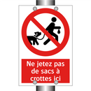 Ne jetez pas de sacs à crottes ici