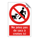 Ne jetez pas de sacs à crottes ici