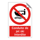 Conduite de jet ski interdite