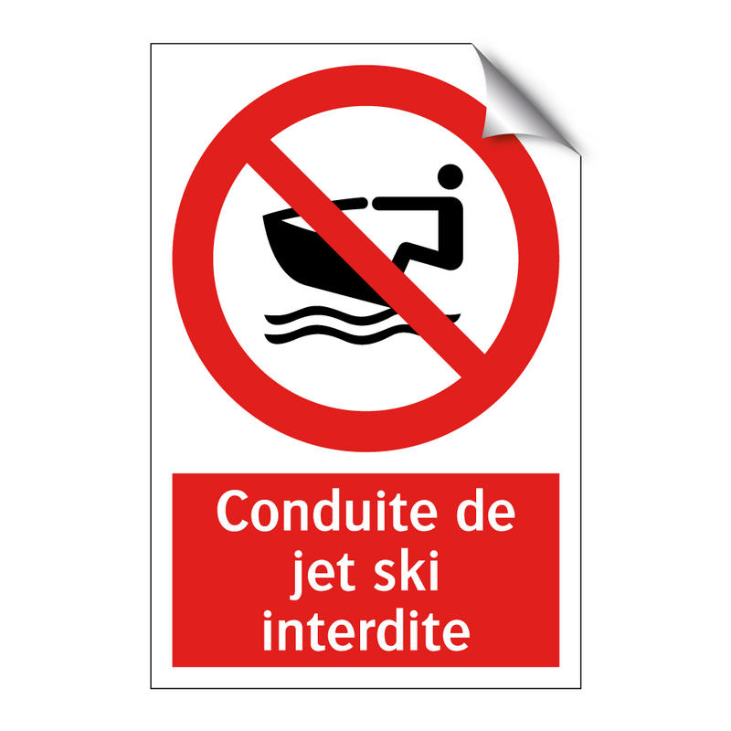 Conduite de jet ski interdite
