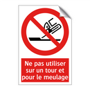 Ne pas utiliser sur un tour et pour le meulage
